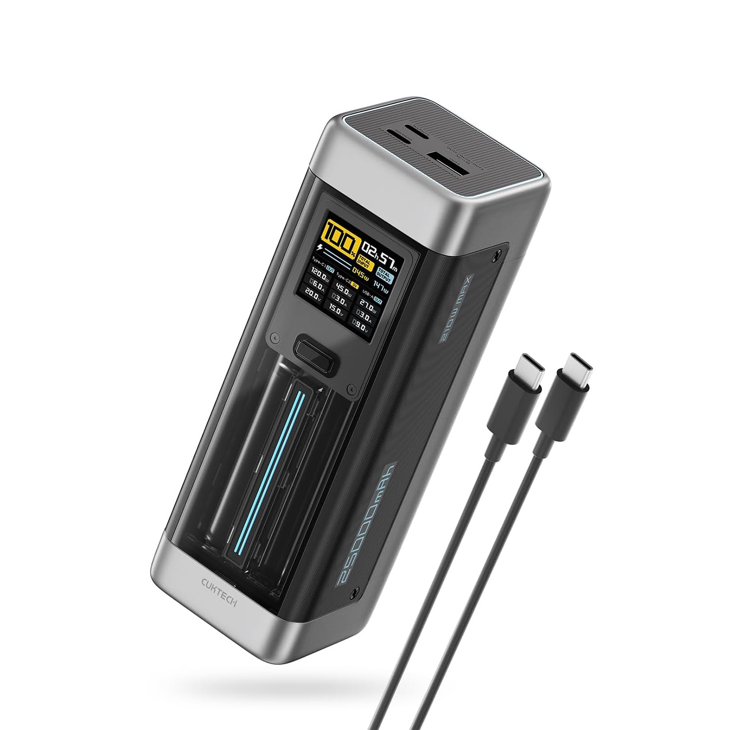 بنك طاقة بطارية ليثيوم أيون من كوتيك بسعة 25000 مللي أمبير، مناسب للهواتف المحمولة وأجهزة الكمبيوتر المحمولة.