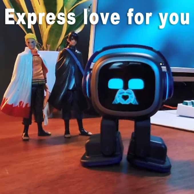 لعبة روبوت إيمو سطح المكتب التعرف على الصوت العاطفة الذكاء الاصطناعي التواصل رفيق الأطفال الذكي التفاعلي الحيوانات الأليفة الإلكترونية