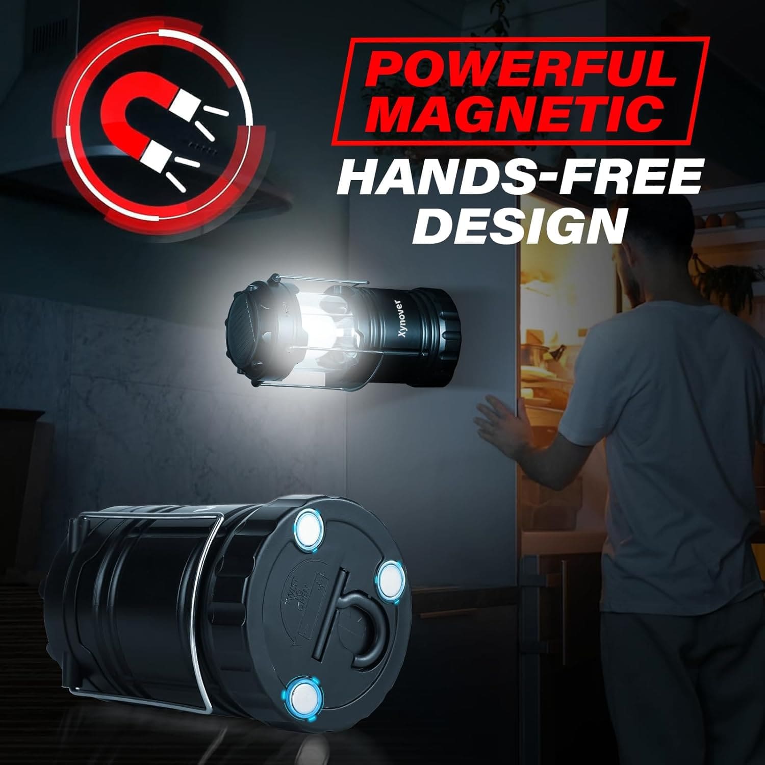 مجموعة من 4 فوانيس تخييم تعمل بالطاقة الشمسية