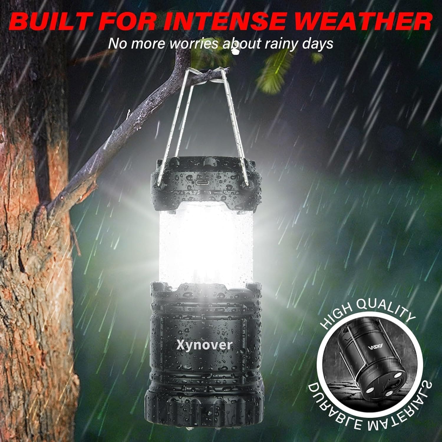 مجموعة من 4 فوانيس تخييم تعمل بالطاقة الشمسية